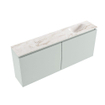 MONDIAZ TURE-DLUX Meuble toilette - 120cm - Greey - EDEN - vasque Frappe - position droite - sans trou de robinet SW1102800