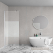 Aqua Vista Arsena Inloopdouche Wand - 100x200cm - incl. wandbeugel - Helder glas met matte band - Chroom SW975591