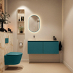 MONDIAZ TURE-DLUX Meuble toilette - 120cm - Smag - EDEN - vasque Frappe - position gauche - sans trou de robinet SW1103046