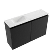 MONDIAZ TURE-DLUX Meuble toilette - 80cm - Urban - EDEN - vasque Opalo - position gauche - 1 trou de robinet SW1104143