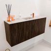 Mondiaz JOYA-DLUX 90cm toiletmeubel - kleur Walnut - Wastafel FAYE positie Midden 1 kraangat kleur Nata. SW1424488