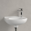 Villeroy & Boch O.novo Compact fontein 36x27,5cm zonder overloop en doortikbaar kraangat ceramic+ wit 0124119