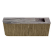 Mondiaz JOYA-DLUX 111.6cm toiletmeubel - ronding links kleur Dusk - Wastafel FAYE positie Rechts 1 kraangat kleur Sombra. SW1426178