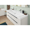 Villeroy & Boch Subway 2.0 lavabo-meuble - 130x47cm - avec 2 trous de robinet avec trop-plein blanc 1024052