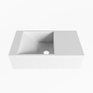 Mondiaz TYNE fontein - 40x23x12cm - wasbak links - 0 kraangaten - solid surface Talc mat SW704671