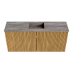 Mondiaz JOYA-DLUX 90cm meuble de salle de bains - couleur Oak - Vasque FAYE position Milieu 1 trou de robinet couleur Oza. SW1424098