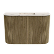 Mondiaz JOYA-DLUX 63.2cm toiletmeubel - ronding links en rechts kleur Dusk - Wastafel FAYE positie Midden Zonder kraangat kleur Nata. SW1425946