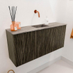 Mondiaz JOYA-DLUX Meuble de salle de bains 90cm - couleur Shadow - Vasque FAYE position Milieu Sans trou de robinet couleur Oza SW1425048