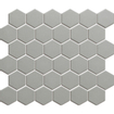 La Mosaic Factory London carreau mosaïque - 28,2x32,1cm - carrelage mural et de sol - Hexagone/Hexagone - Porcelaine Gris Foncé Mat SW397937