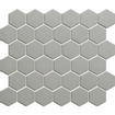 The Mosaic Factory London Carrelage hexagonal 5.1x5.9x0.6cm pour le sol pour l'intérieur et l'extérieur céramique gris foncé SW397937