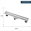 FugaFlow Eccelente Anta douchegoot 80cm met tegelrooster met vloerflens RVS - Black Friday - SW721308