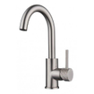 Wiesbaden Ribbd Mitigeur lavabo avec bec pivotant et coldstart acier brossé PVD SW632107