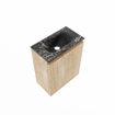 MONDIAZ TURE-DLUX Meuble de toilettes 40 cm Washed Oak. Lavabo EDEN Lava position milieu. Sans trou de robinet. SW1104085
