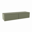 MONDIAZ ALAN MODULE Meuble sous-lavabo - 140x45x30cm - 2 tiroirs - push to open - MDF - Army mat SW645662