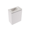 MONDIAZ TURE-DLUX meuble WC 40 cm Cale. EDEN lavabo Glace position gauche. Sans trou de robinet. SW1103177