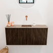 Mondiaz JOYA-DLUX 90cm toiletmeubel - kleur Walnut - Wastafel FAYE positie Midden Zonder kraangat kleur Arena. SW1424346