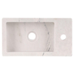 Differnz Hura Lavabo pour WC - 40x22x9cm - pierre marbrière - blanc SW1236902