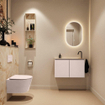 MONDIAZ TURE-DLUX Meuble toilette - 80cm - Rosee - EDEN - vasque Frappe - position droite - 1 trou de robinet SW1102950