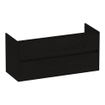 BRAUER Adore wastafelonderkast - 120x46x55cm - 2 softclose lades - greeploos - 2 sifon uitsparingen - Timber Black SW1198255