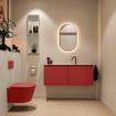 MONDIAZ TURE-DLUX Meuble toilette - 120cm - Fire - EDEN - vasque Opalo - position centrale - 1 trou de robinet SW1104303