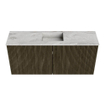 Mondiaz JOYA-DLUX Meuble de salle de bains 90cm - couleur Shadow - Vasque FAYE position Milieu Sans trou de robinet couleur Glace SW1422771