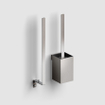 Clou Fold toiletborstelgarnituur - 35.5cm hoog - wandmodel - geborsteld RVS SW721273