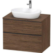 Duravit D-neo Meuble sous vasque 80x55x66.4cm 2 tiroirs Noyer (foncé) mat SW641285