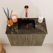 Mondiaz JOYA-DLUX 50cm toiletmeubel - kleur Dusk - Wastafel FAYE positie Midden Zonder kraangat kleur Lava. SW1423224