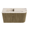 Mondiaz JOYA-DLUX 71.6cm toiletmeubel - ronding rechts kleur Dusk - Wastafel FAYE positie Links Zonder kraangat kleur Nata. SW1425918