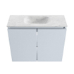 MONDIAZ TURE-DLUX Meuble toilette - 60cm - Clay - EDEN - vasque Opalo - position centrale - sans trou de robinet SW1104268