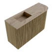 Mondiaz JOYA-DLUX 71.6cm meuble de salle de bains - arrondi droit couleur Dusk - Vasque FAYE position Gauche Sans trou de robinet couleur Arena SW1425766