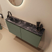 MONDIAZ TURE-DLUX Meuble toilette - 100cm - Army - EDEN - vasque Lava - position gauche - 1 trou de robinet SW1103686