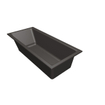 Xenz Kristal baignoire encastrable - 180x80cm - avec trop-plein - sans bonde - Acrylique Anthracite SW378266