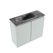 MONDIAZ TURE-DLUX Meuble toilette - 60cm - Greey - EDEN - vasque Lava - position centrale - sans trou de robinet SW1103801
