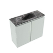 MONDIAZ TURE-DLUX meuble WC 60 cm Greey. EDEN lavabo Lava position milieu. Sans trou de robinet. SW1103801