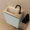 MONDIAZ TURE-DLUX Meuble toilette - 40cm - Greey - EDEN - vasque Frappe - position gauche - 1 trou de robinet SW1102764