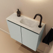 MONDIAZ TURE-DLUX 60cm toiletmeubel Greey. EDEN wastafel Opalo positie rechts. Met 1 kraangat. SW1104334