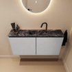 MONDIAZ TURE-DLUX meuble de toilettes 100 cm Plata. Lavabo EDEN Lava position centrale. Avec 1 trou de robinet. SW1103969