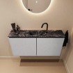 MONDIAZ TURE-DLUX Meuble toilette - 100cm - Plata - EDEN - vasque Lava - position centrale - 1 trou de robinet SW1103969