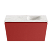 MONDIAZ TURE-DLUX Meuble toilette - 80cm - Fire - EDEN - vasque Ostra - position droite - sans trou de robinet SW1104849