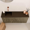 Mondiaz JOYA 90cm meuble de salle de bains - couleur Dusk - Vasque FAYE position Gauche Sans trou de robinet couleur Urban SW1421644