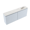 MONDIAZ TURE-DLUX meuble WC 120 cm Clay. Lavabo EDEN Ostra position droite. Avec 1 trou de robinet. SW1104846