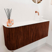 Mondiaz JOYA 101.6cm toiletmeubel - ronding links kleur Ruby - Wastafel FAYE positie Rechts Zonder kraangat kleur Talc. SW1421793