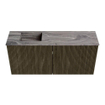 Mondiaz JOYA-DLUX 90cm toiletmeubel - kleur Shadow - Wastafel FAYE positie Links 1 kraangat kleur Sombra. SW1425201