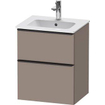 Duravit D-neo Meuble sous vasque 51x40.2x62.5cm 2 tiroirs Basalte mat SW640826