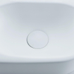 QeramiQ Fuente Ensemble de Lavabo - 40x21.5x12cm - lisse - demi-rond - céramique - ensemble de robinet blanc mat - bouchon de vidange - siphon abaissé - blanc mat SW1233091