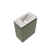 MONDIAZ TURE-DLUX Meuble toilette - 40cm - Army - EDEN - vasque Glace - position centrale - sans trou de robinet SW1103159