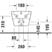 DuravitD-Neowandbidet m. kraangat m. overloop37x54x27cmm. WGwit SW640395