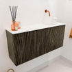Mondiaz JOYA 90cm meuble de salle de bains - couleur Shadow - Lavabo FAYE position Droite Sans trou de robinet couleur Talc. SW1421407