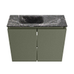 MONDIAZ TURE-DLUX Meuble toilette - 60cm - Army - EDEN - vasque Lava - position gauche - sans trou de robinet SW1103685